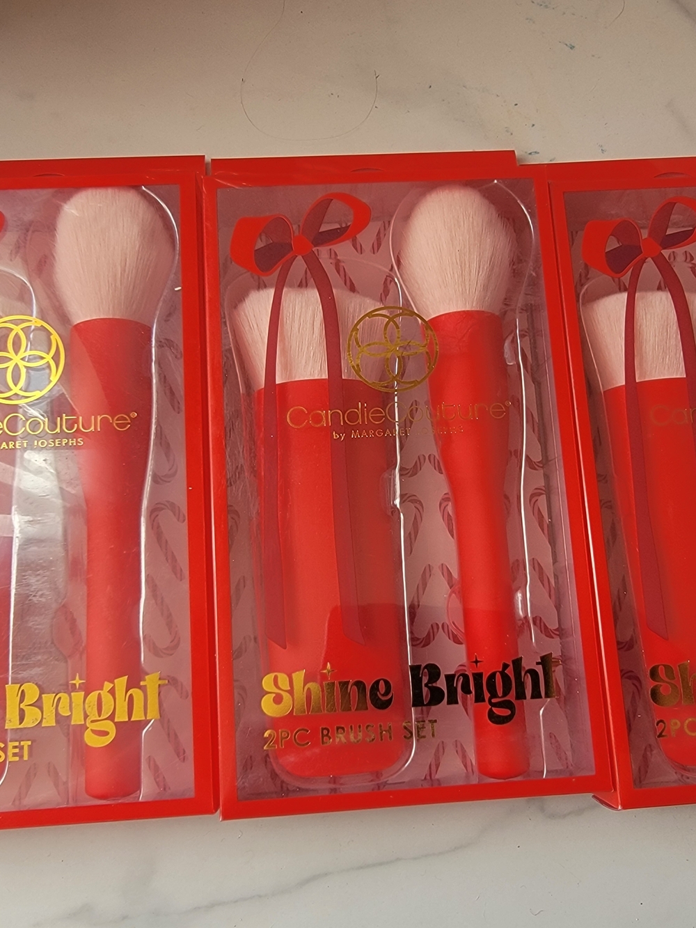 Candie Couture Shine Bright 2PC Brush Set - Red. 7 Packs